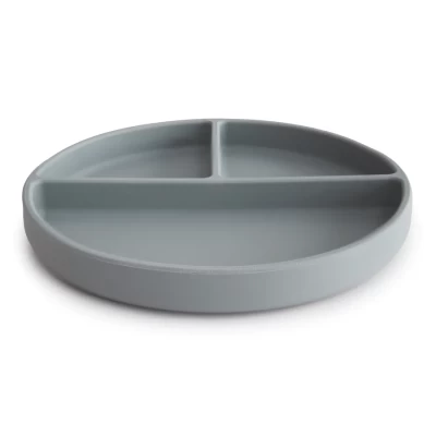 Mushie Silicone Suction Plate -Grey