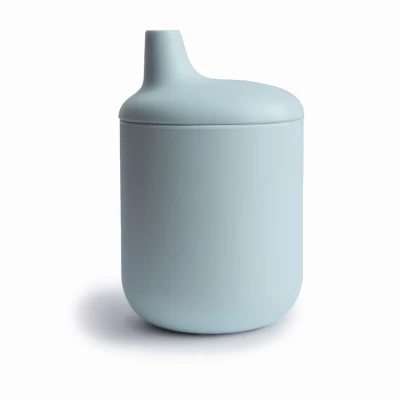 mushie Sippy Cup Powder Blue 6 month +